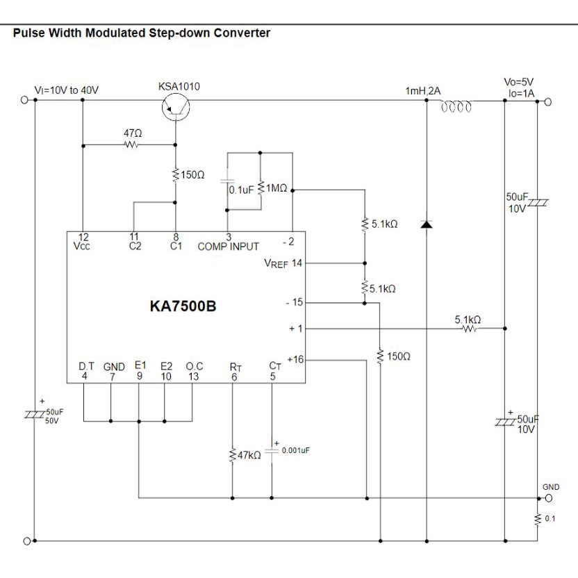 IC nguồn xung KA7500, KA7500B, KA7500C / Current Mode PWM Controller /  / Linh Kiện Điện Tử