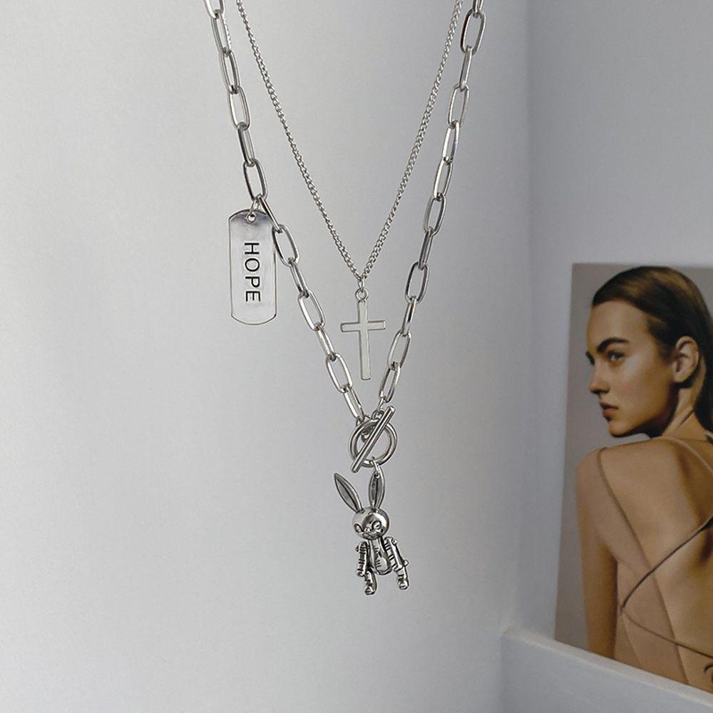 Vòng cổ Mặt Hình Thỏ WMES15H Y2K Đơn Giản Sáng Tạo Phong Cách Hàn Quốc