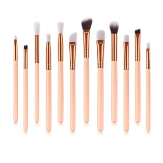 Set 12 Cọ Trang Điểm Cán Gỗ