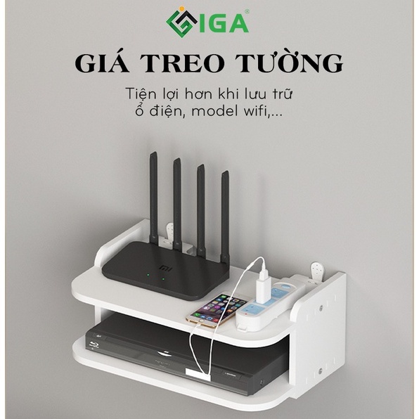 Kệ Wifi Mini IGA - Kệ wifi treo tường - IG407