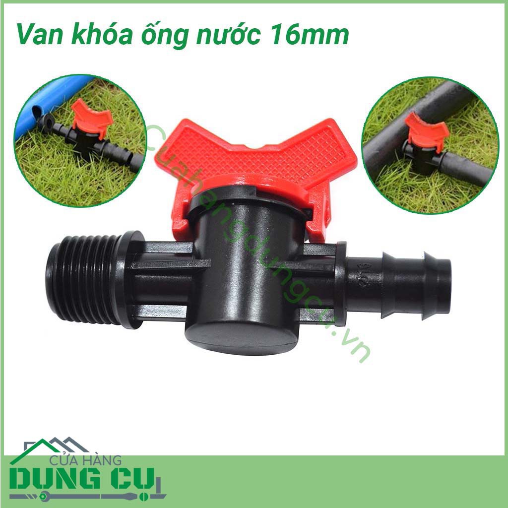 Van tay ống ren ngoài 16mm