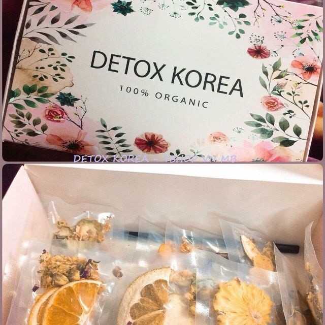 Trà Detox Korea hoa quả sấy lạnh giảm Robimart liệu trình 30 ngày - Tặng bình 1 lít, mật ong, 5 gói đường