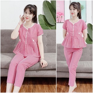 đồ bộ chất thô kate hàn mềm mịn thoáng mát