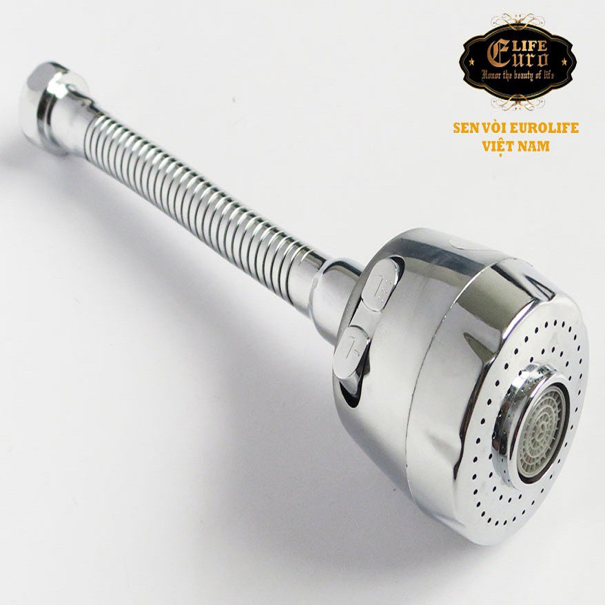 Đầu vòi tăng áp cần lò xo Inox Eurolife EL-VM03