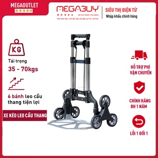 Xe kéo hàng leo cầu thang 6 bánh Nhập khẩu 70kg Nhật Bản ADVINDEQ, xe đẩy hàng leo cầu thang gấp gọn đa năng siêu thị