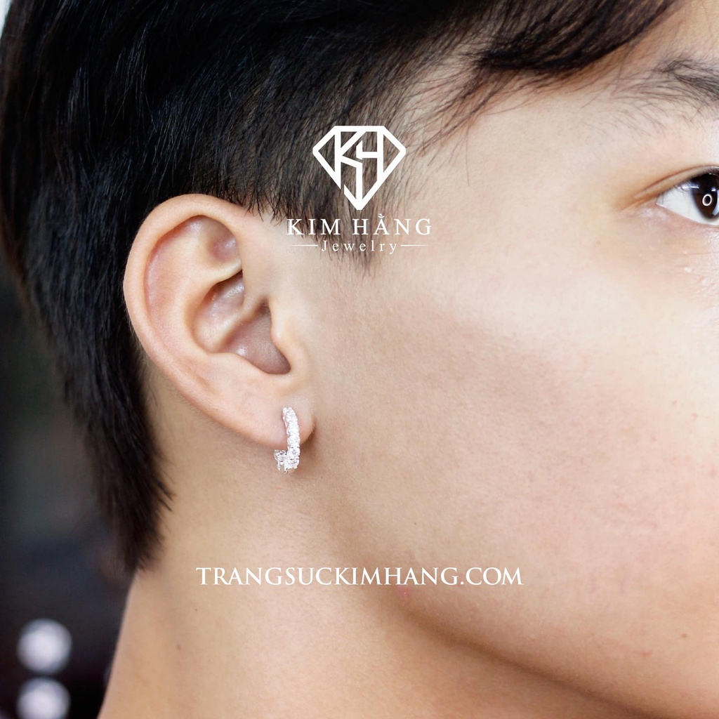 Khuyên Tai BẠC Thiết Kế Full Đá