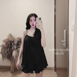 Set bộ dập li 2 dây chất đũi lụa mềm mát sang xịn mịn