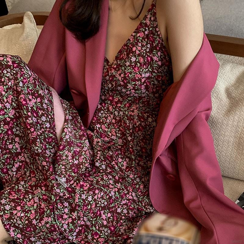 Đầm Nữ Không Tay Cổ Chữ V Phong Cách Cổ Điển Hàn Quốc | BigBuy360 - bigbuy360.vn