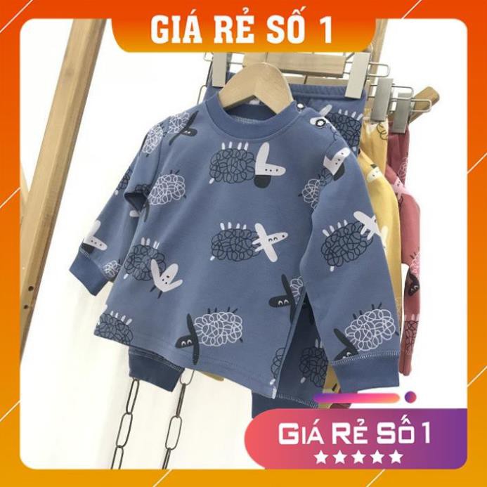 Quần áo trẻ em ⭐𝗙𝗥𝗘𝗘𝗦𝗛𝗜𝗣⭐ Bộ cotton thu đông dài tay siêu mềm mịn co giãn 4 chiều cho bé từ 5-15 kg