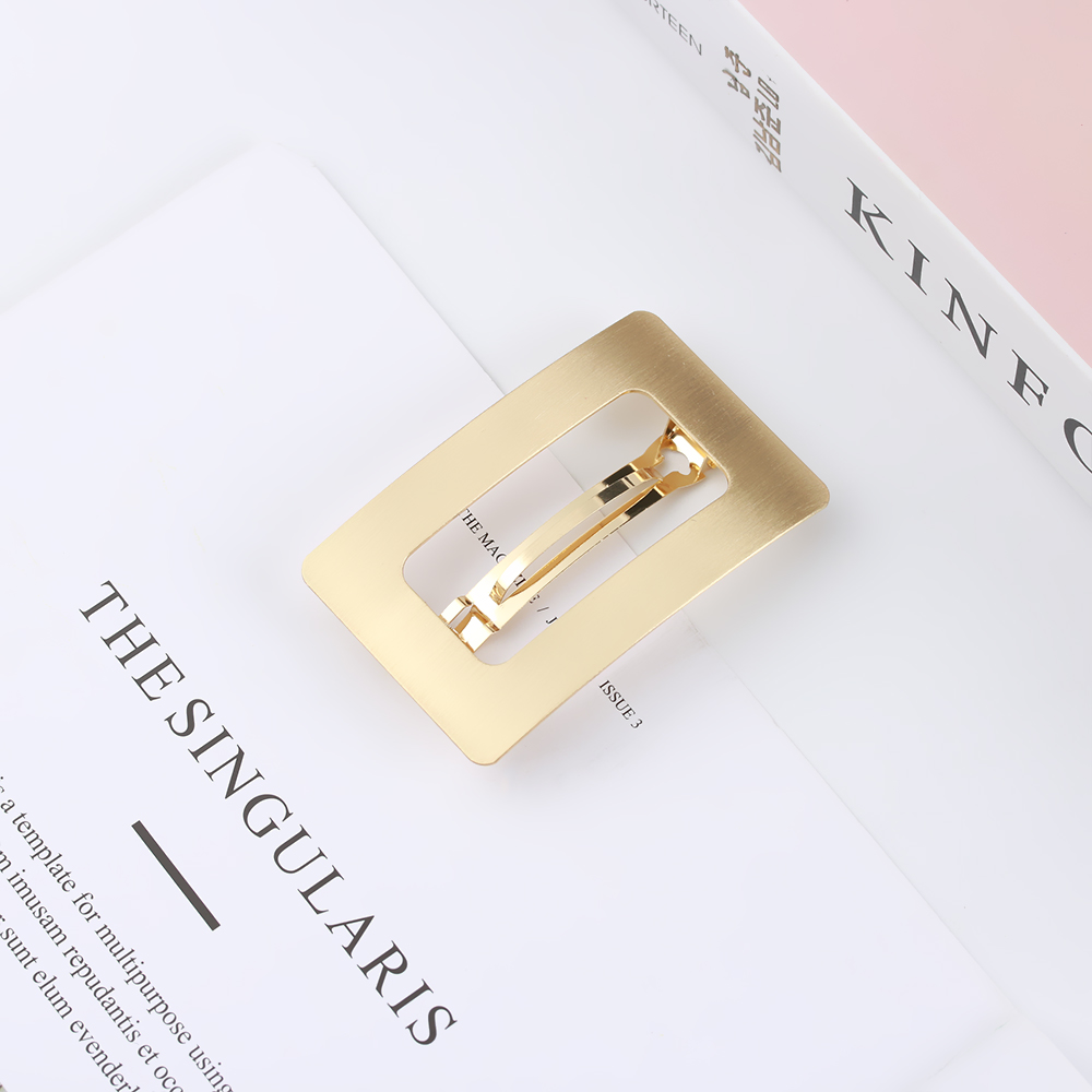 Kẹp Tóc Kim Loại Hình Vuông Nhiều Màu Sắc Thời Trang Cho Nữ