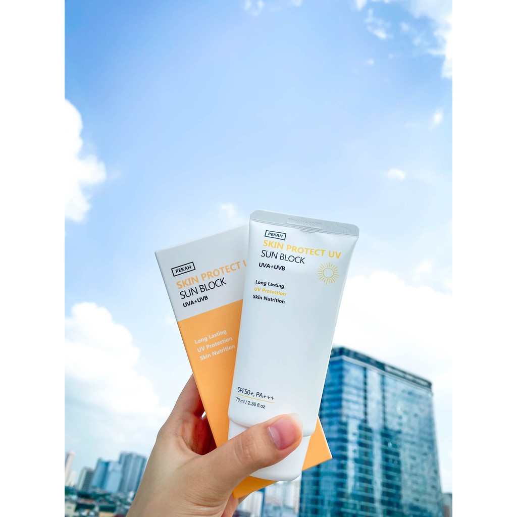 Kem chống nắng vật lý Pekah Skin Protect UV Sun Block chính hãng Hàn Quốc