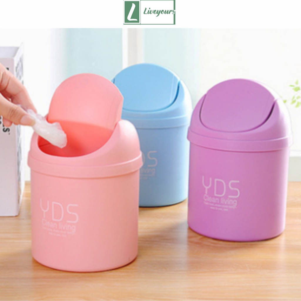 Thùng Rác Mini Để Bàn Làm Việc, Bàn Học Cực Dễ Thương - Thùng Rác Mini Có Nắp Đậy Tiện Lợi | BigBuy360 - bigbuy360.vn