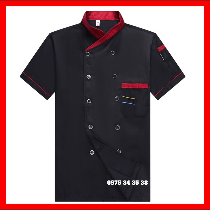 Áo bếp ngắn tay mỏng mát cho mùa hè