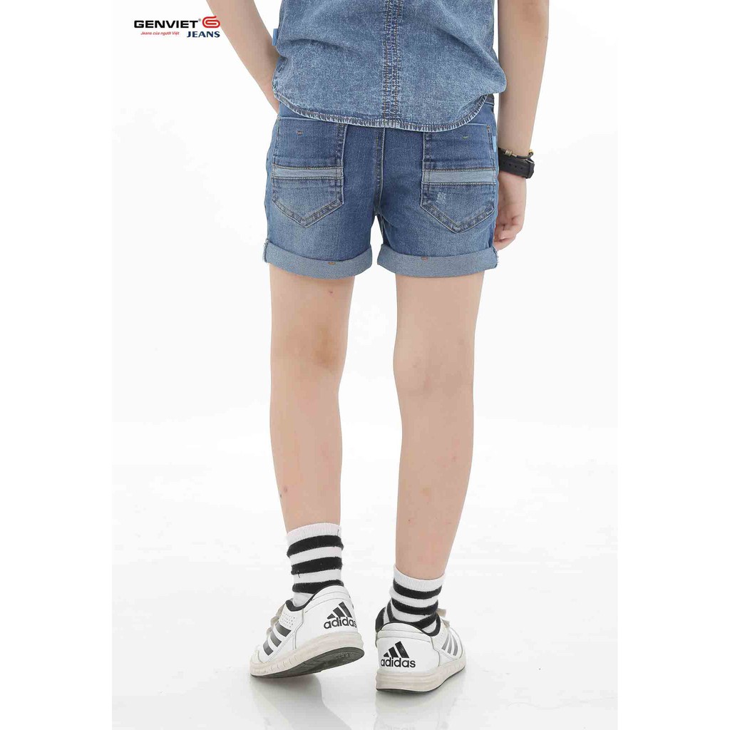 Quần short jeans bé trai N1421J377 GENVIET