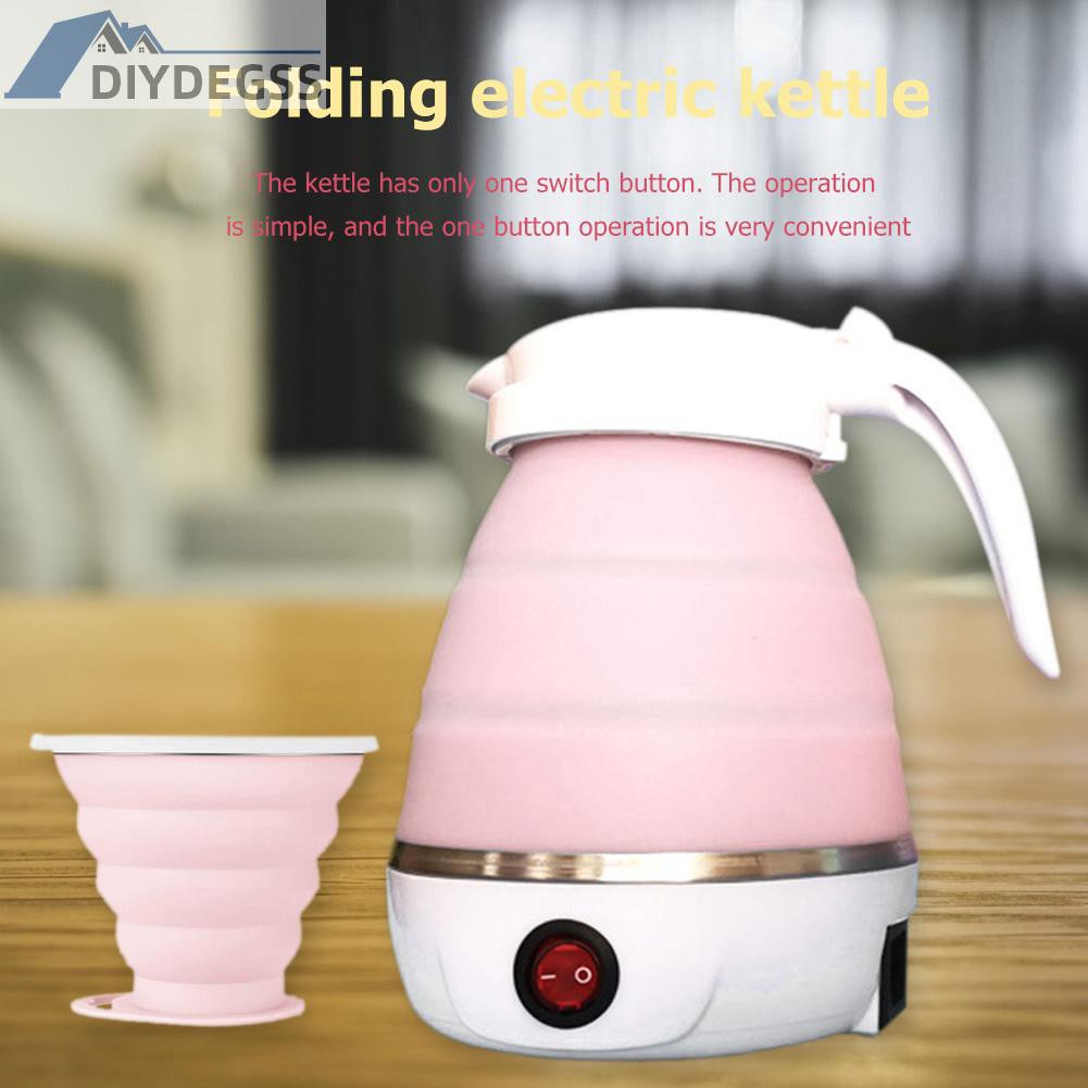 Diydegss2 600W Silicone Boiler Water Pot Foldable Electric Kettle for Travel Home