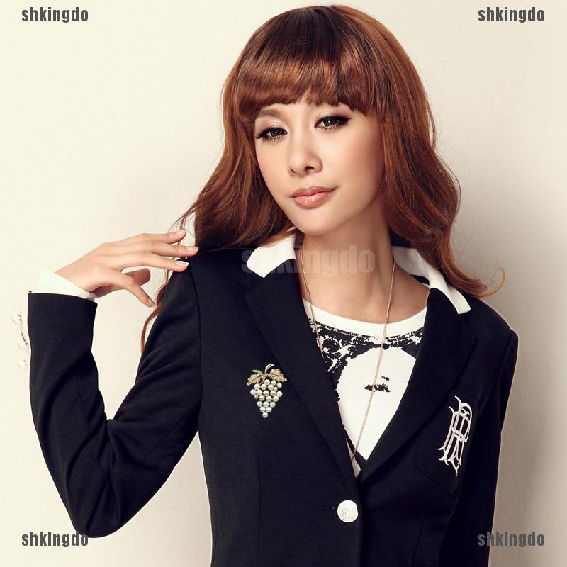 Ghim cài khăn choàng hình hoa đính ngọc trai xinh xắn