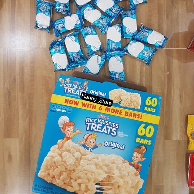 RICE KRISPIES TREATS BÁNH CỐM GẠO TRUYỀN THỐNG (16-40-60 BỊCH) (HSD 29.10.2021)