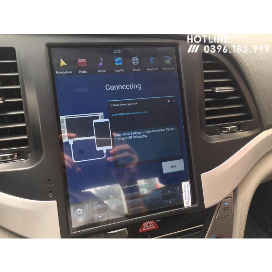 Màn hình Android Tesla 12 inc cho Hyundai Elantra 2015-2017