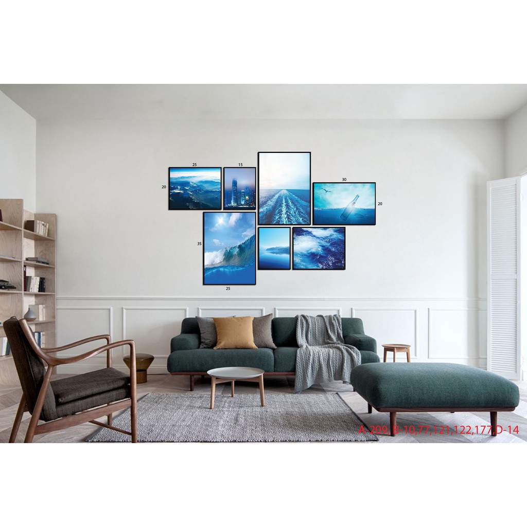 TRANH BỘ 5 TREO TƯỜNG CỠ ĐẠI - PHONG CÁCH BẮC ÂU- GIÁ RẺ - MELYHOME- TB51809FMX1