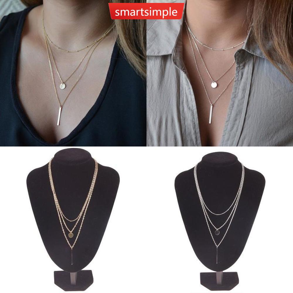 Vòng cổ 3 Lớp Đính Đồng Xu Và Tua Rua Phong Cách Retro Thời Trang Cho Nữ H8J9