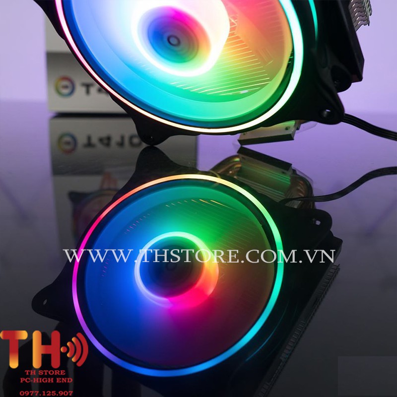 Quạt Tản nhiệt CPU VSP T410i Fan 12cm RGB hỗ trợ AMD Intel