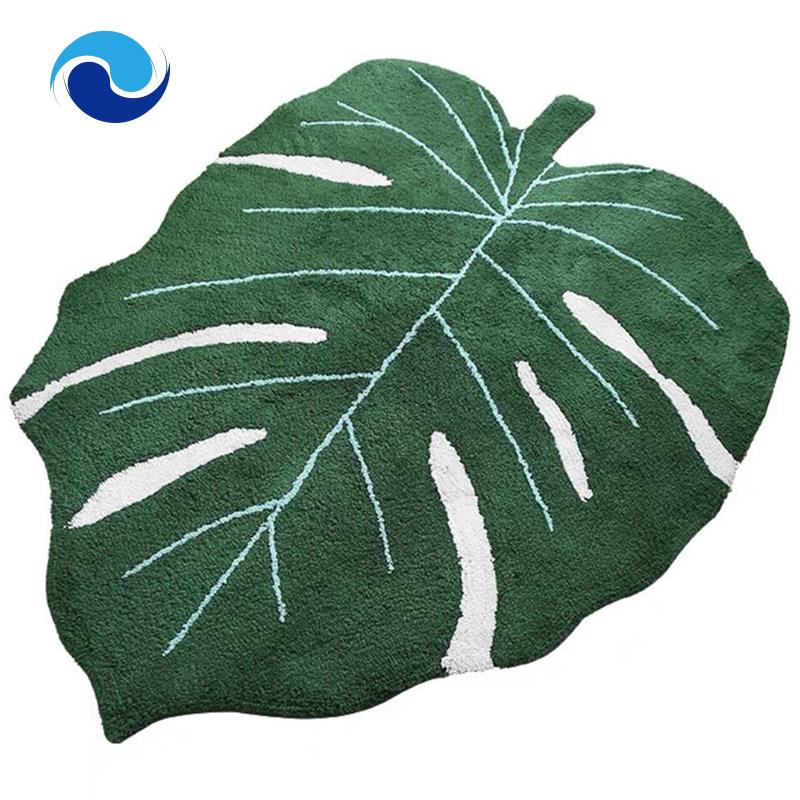 Thảm Chùi Chân Hình Chiếc Lá Dùng Trang Trí Nhà Tắm