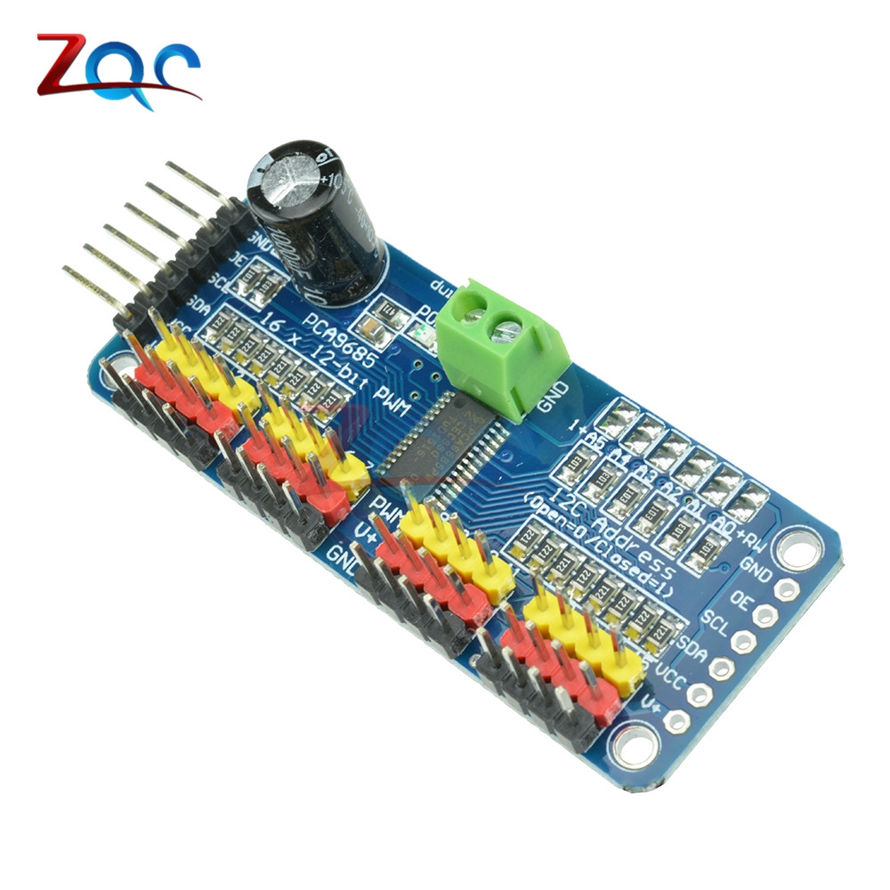 Mô đun Raspberry PCA9685 giao diện I2C 16 kênh 12 bit dành cho mạch điện thủ công Arduino