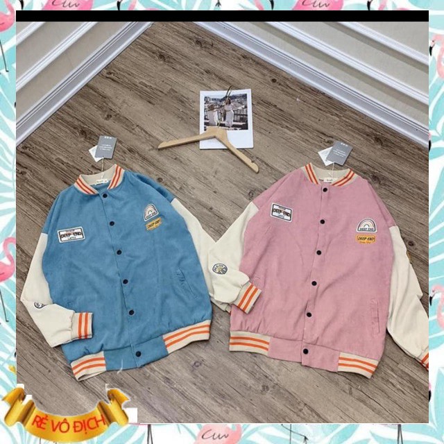 [ Kèm Ảnh Khách Mặc] Áo Bomber Nhung Tăm Cá Tính
