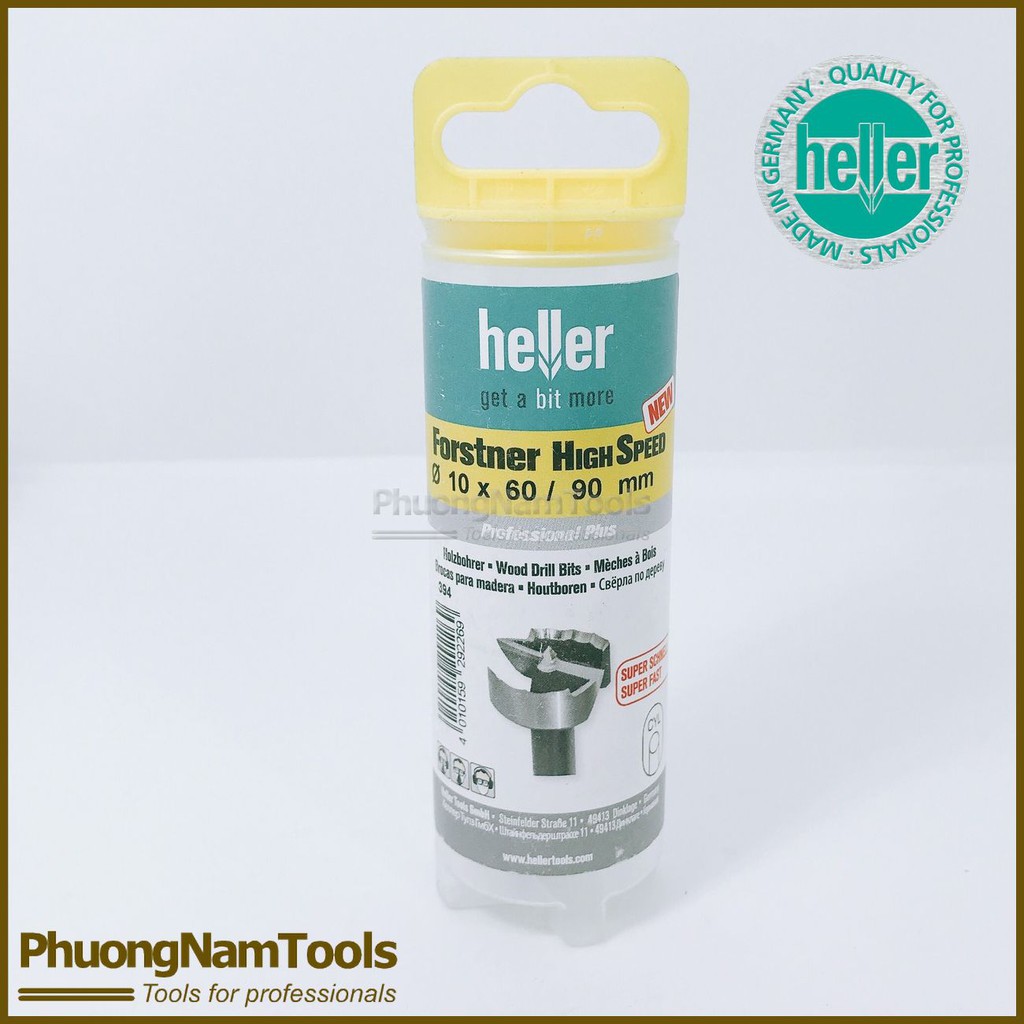 Mũi khoan gỗ 10x60/90 kiểu Forstner tốc độ cao – Heller - Made in Germany