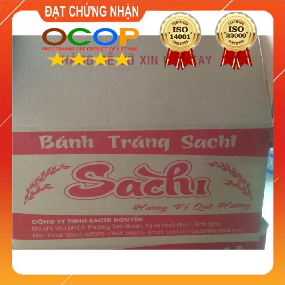 Thùng bánh tráng gạo mè nướng sẵn Sachi 50 gói*75gr