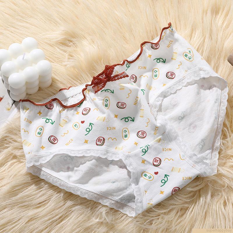 Quần lót cotton mềm mại kháng khuẩn phong cách Nhật Bản cho nữ