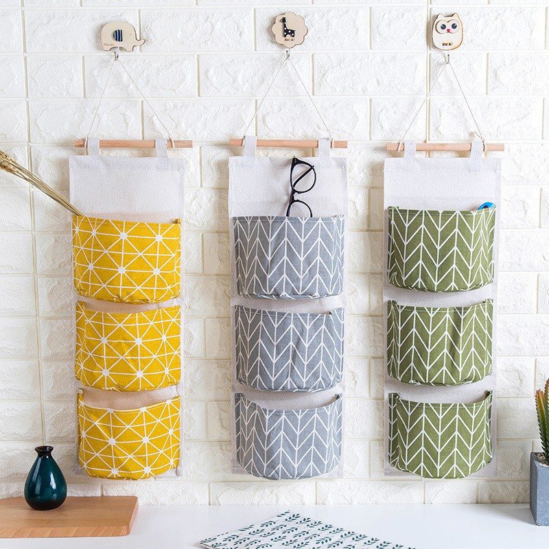Bộ 2 Túi treo tường đựng đồ tiện dụng 6 ngăn