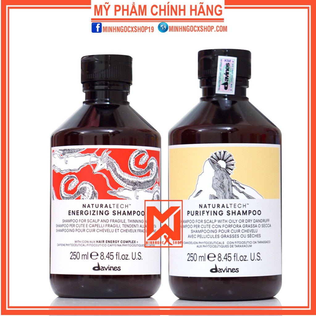 Bộ đôi dầu gội DAVINES chống gàu chống rụng tóc 250ml chính hãng