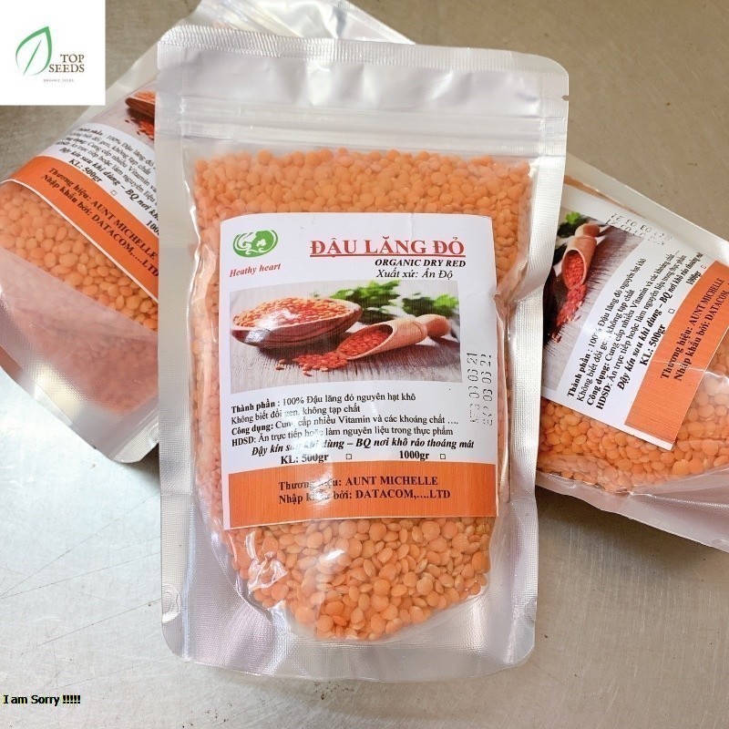 (500g) Đậu Lăng Đỏ Eatclean Food Hữu Cơ Nhập Khẩu Không Biến Đổi Gen giảm cân,ăn kiêng