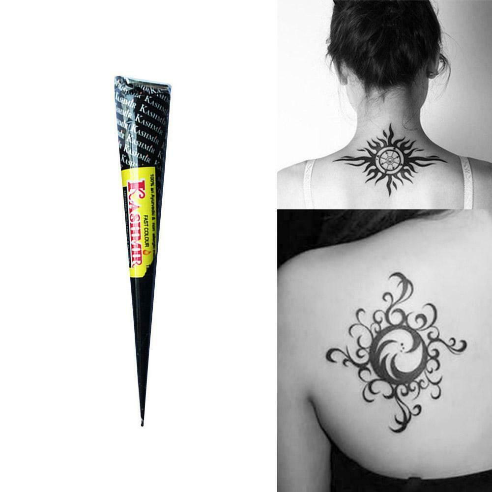 1 Hình Xăm Tạm Thời Henna Hannah Ấn Độ Màu Đen H4Q6