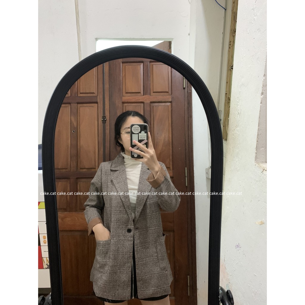 [CÓ SẴN] ÁO BLAZER DẠ 2 LỚP 1 CÚC (ảnh/video thật)