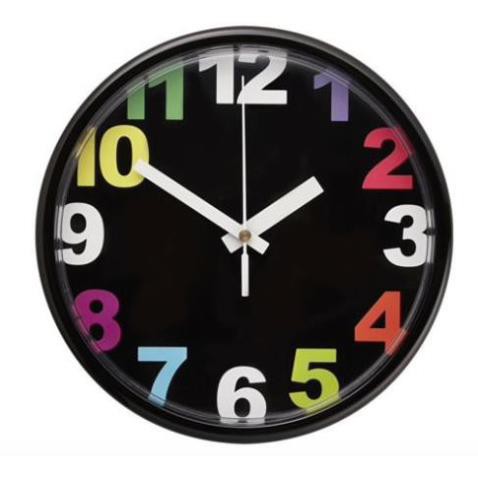 Đồng hồ treo tường IKEA JYCKE - Wall clock, multicolour, 23 cm