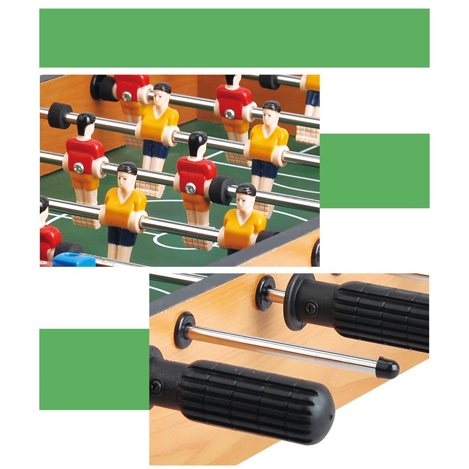 Đồ chơi bàn bóng đá mini - Bàn bi lắc bóng đá gỗ cao cấp loại 6 tay cầm