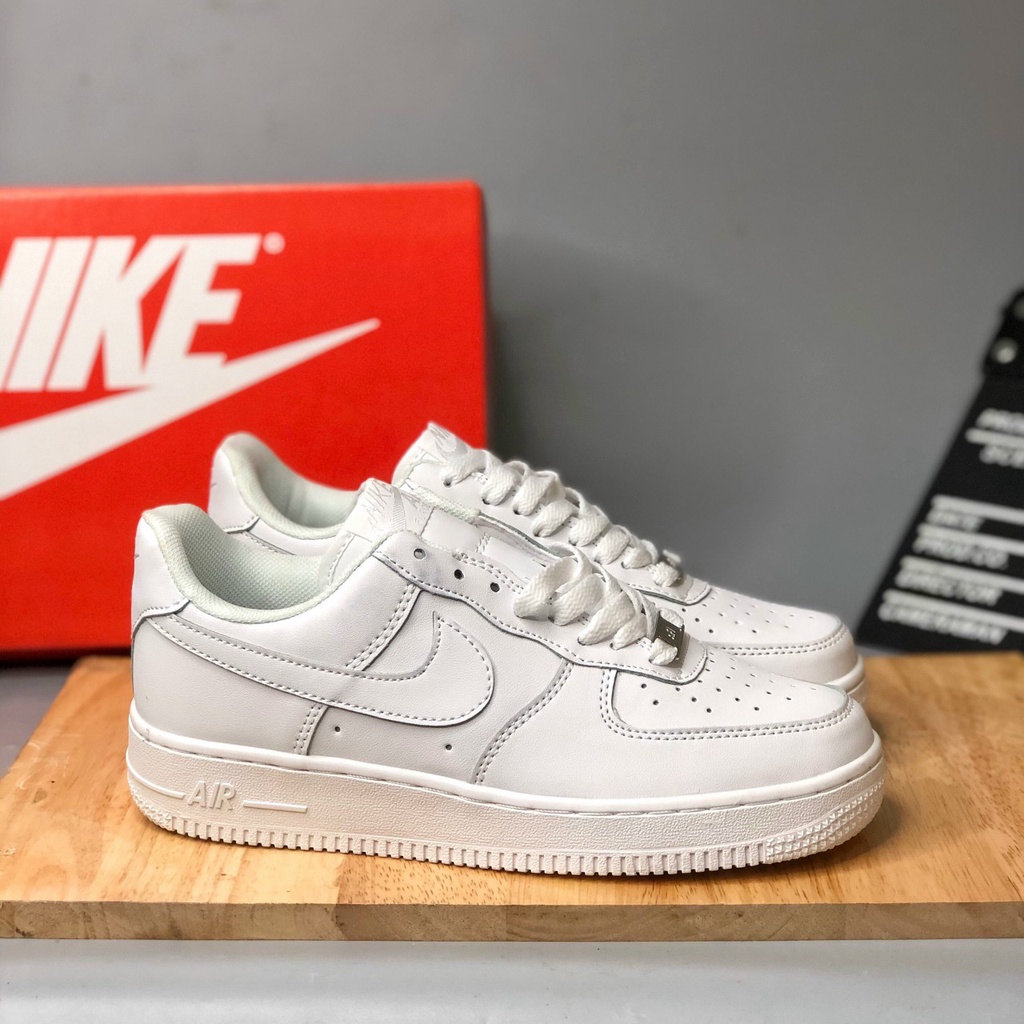 Giày thể thao Air Force trắng , sneaker Af1 đế khí độn đế 3cm - Hàng nhập khẩu