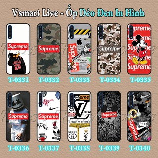 Ốp lưng Vsmart Live dẻo đen hình Supreme