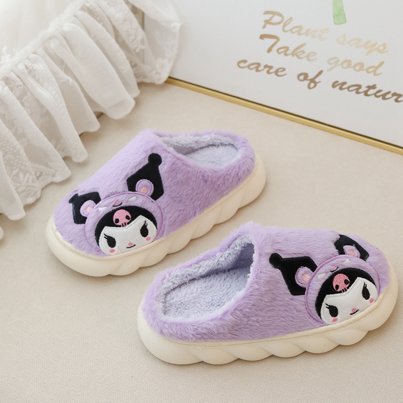 SANRIO Mới Dép Bông Đi Trong Nhà Chống Trượt Hình Cinnamoroll KT Kuromi Purin Melody Pachacco