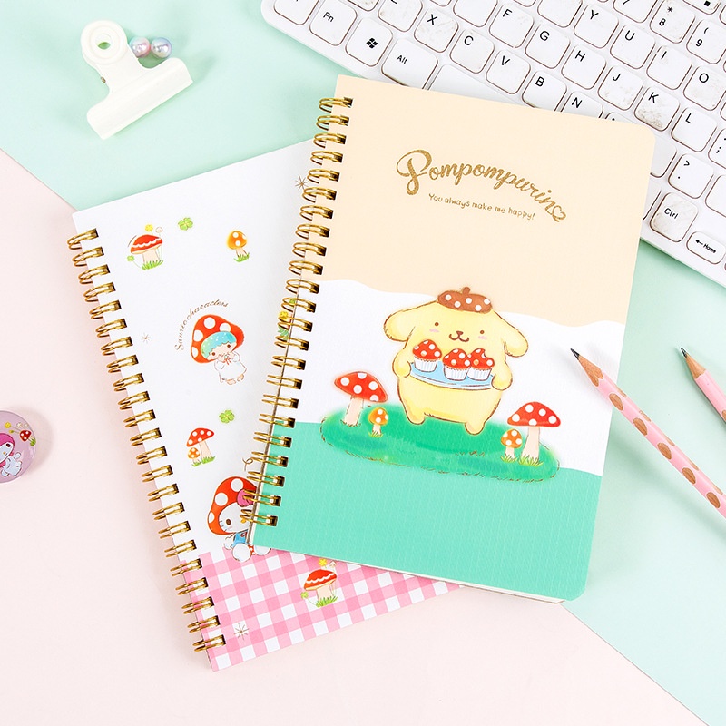 Sổ Tay Sanrio A5 80 Trang Trí Hoạ Tiết Hoạt Hình Nhật Bản Đáng Yêu
