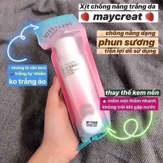 Xịt chống nắng MayCreate nâng tone,chống nước 150ML