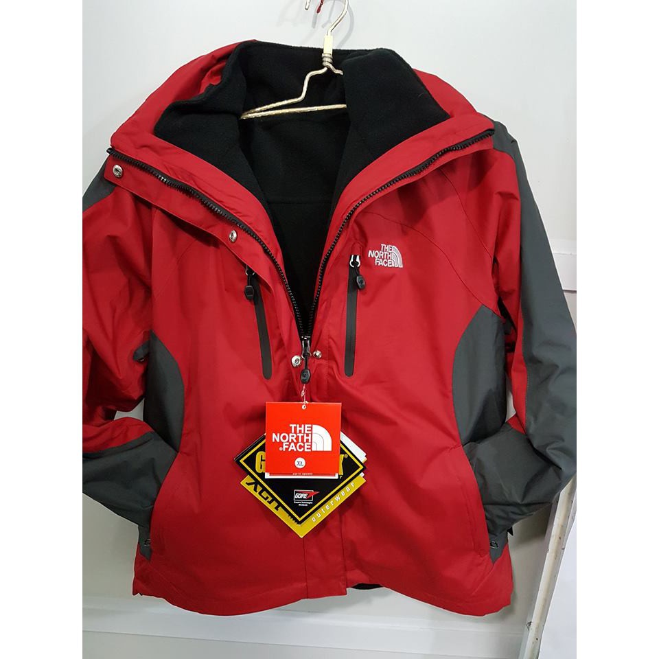 The North Face Lót Phao Áo Khoác Gió Nỉ Hàng Xuất Khẩu Chia Làm 2 Áo Mũ Tháo Rời Chống Nắng Mưa Mặc Siêu Ấm