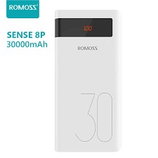 Sạc Dự Phòng Romoss Sense 8P 30000mah Màn Hình Led 3 Cổng Sạc Vào - BH 1 Năm