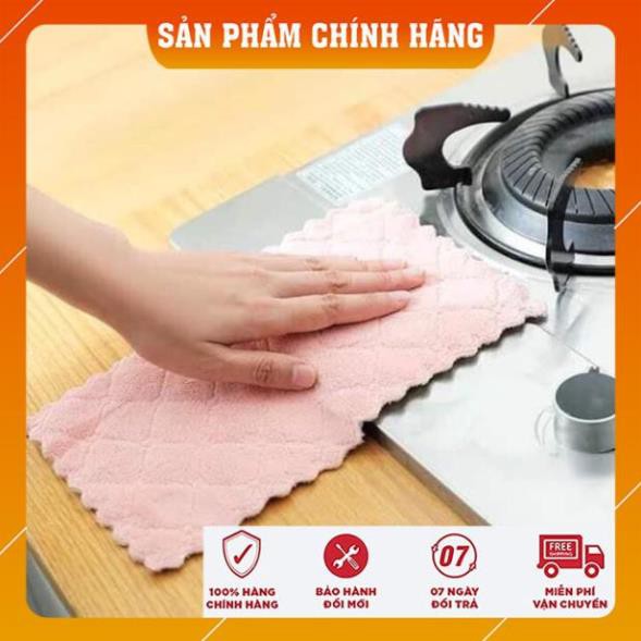 Khăn Lau Đa Năng Siêu Thấm 2 Mặt Mềm Mại Siêu Sạch Chống Dính Dầu Mỡ Nhanh Khô (Combo 10  Khăn)