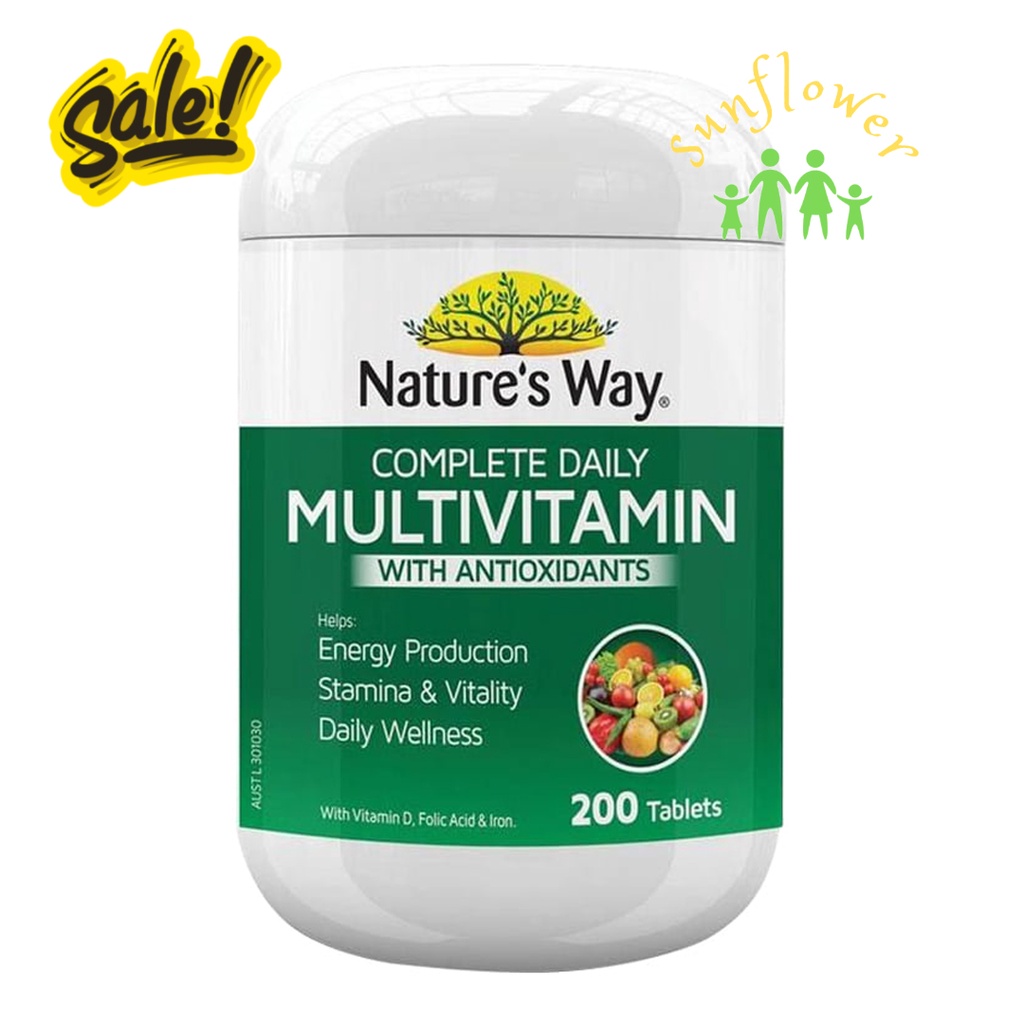 Vitamin Tổng Hợp kết hợp tảo biển Complete Daily Multivitamin With Antioxidants 200 Viên của Úc