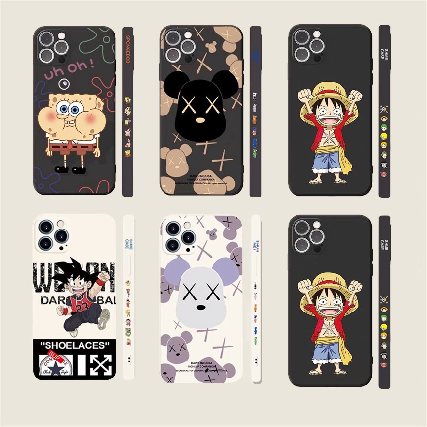 👑Cổ Phiếu Sẵn Sàng🎀 Ốp Điện Thoại Silicon Dẻo Họa Tiết Hoạt Hình Luffy & Son Goku Cho Samsung A03S A22 F22 A52 A72 A32 A02 M02 A12 A02s A51 A71