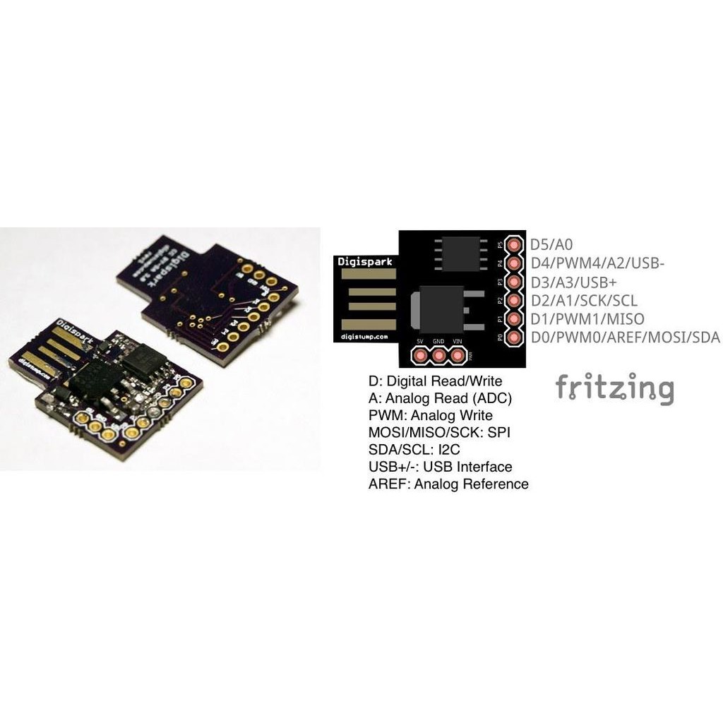 Mạch Arduino ATTiny85 USB Digispark