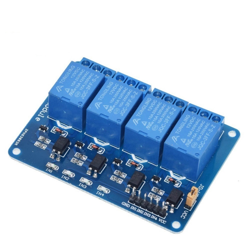 Mô Đun Rơ Le 4 Kênh 4 Channel relay Module 5V/12V cho Arduino ARM PIC AVR DSP